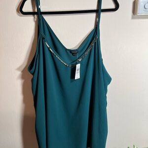 Torrid Teal Cami with Sequin Accents